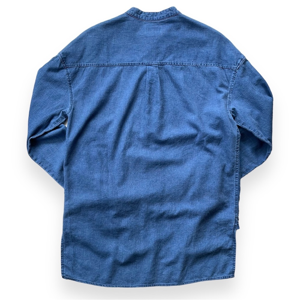 Indigo Linen Tunic With Patchwork - image 2
